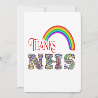 カスタマイズ可能なThank You NHS Workerサポートカード 招待状
