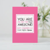 カスタマイズ可能なTic Tac Toeバレンタイン 招待状 (スタンド正面)