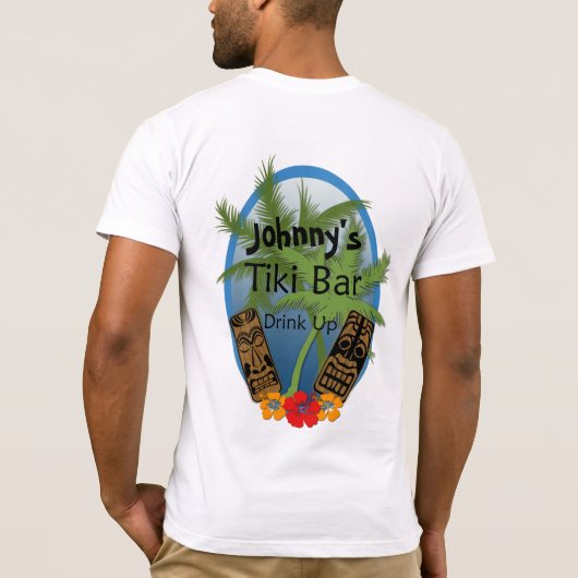 カスタマイズ可能なTikiのバーのワイシャツ Tシャツ (裏面)
