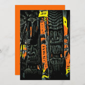 カスタマイズ可能なtikiの彫像の日の出の招待状 招待状 (正面/裏面)