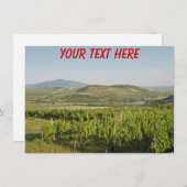 カスタマイズ可能なTokajブドウ園，ハンガリーのカード (正面/裏面)