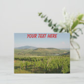 カスタマイズ可能なTokajブドウ園，ハンガリーのカード (スタンド正面)