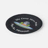 カスタマイズ可能なUFOピザ配信 ペーパープレート (アングル)