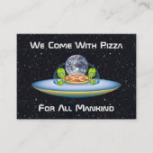 カスタマイズ可能なUFOピザ配信 名刺 (正面)