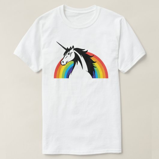 カスタマイズ可能なUNICORN RAINBOW、独自のフレーズを追加 Tシャツ (デザイン正面)