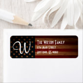 カスタマイズ可能なUSフラグ住所 シール (インサイチュ)