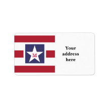 カスタマイズ可能なUSA国旗のモノグラム