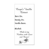 カスタマイズ可能なVanilla抽出ラベル ラバースタンプ (インプリント)