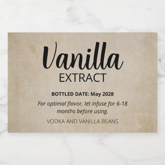 カスタマイズ可能なVanilla Extract 3x2 VE001_04RT スパークリングワインラベル (シングルラベル)