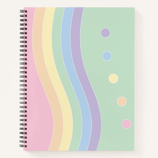 カスタマイズ可能なWaves of Delight (Fusion)ノートブック ノートブック (正面)