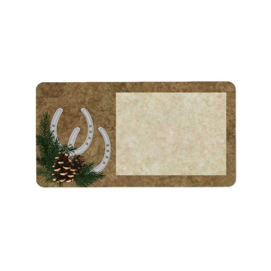 カスタマイズ可能なWestern Addressスタンプ ラベル (正面)