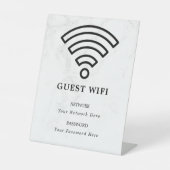カスタマイズ可能なWi-Fiパスワードとネットワーク 台座サイン (正面)