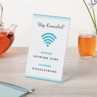 カスタマイズ可能なWifiパスワードとネットワーク名 台座サイン
