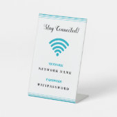 カスタマイズ可能なWifiパスワードとネットワーク名 台座サイン (正面)