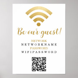 カスタマイズ可能なWifiパスワードとネットワーク ポスター
