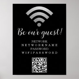 カスタマイズ可能なWifiパスワードとネットワーク ポスター