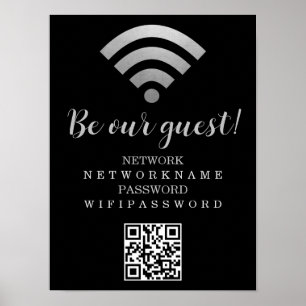 カスタマイズ可能なWifiパスワードとネットワーク ポスター