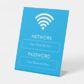 カスタマイズ可能なWifiパスワードとネットワーク 台座サイン (正面)