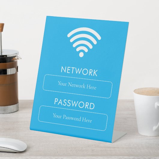カスタマイズ可能なWifiパスワードとネットワーク 台座サイン (インサイチュ)