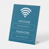 カスタマイズ可能なWiFiパスワードとネットワーク 台座サイン (正面)