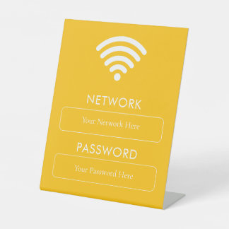 カスタマイズ可能なWiFiパスワードとネットワーク 台座サイン