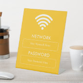 カスタマイズ可能なWiFiパスワードとネットワーク 台座サイン (インサイチュ)