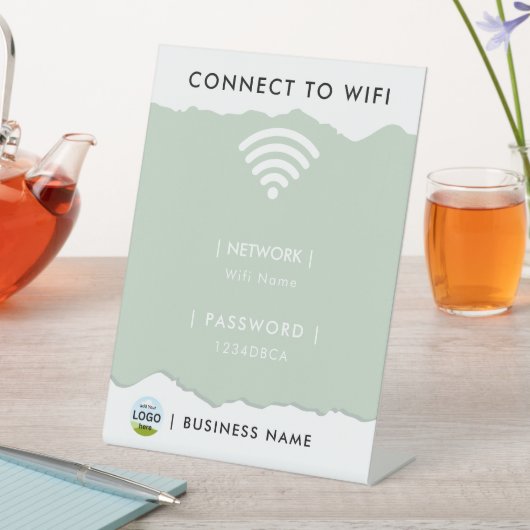 カスタマイズ可能なWiFiパスワードネットワーク 台座サイン (インサイチュ)