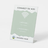 カスタマイズ可能なWiFiパスワードネットワーク 台座サイン (正面)