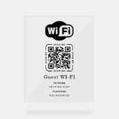 カスタマイズ可能なWiFi QRコード アクリルサイン (正面)