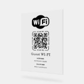 カスタマイズ可能なWiFi QRコード アクリルサイン (傾斜)