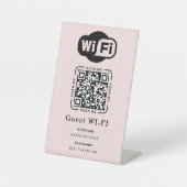 カスタマイズ可能なWiFi QRコード 台座サイン (正面)