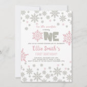 カスタマイズ可能なWinter Wonderlandパーティーカード 招待状 (正面)