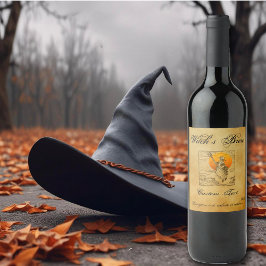 カスタマイズ可能なWitchのBrewラベルセット ワインラベル