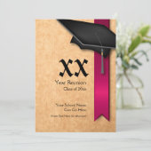 カスタマイズ可能なYear Maroonクラス懇親会招待状 招待状 (スタンド正面)