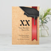 カスタマイズ可能なYear Red Class懇親会招待状 招待状 (スタンド正面)