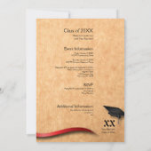 カスタマイズ可能なYear Red Class懇親会招待状 招待状 (裏面)