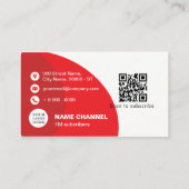 カスタマイズ可能なYouTuber名刺テンプレートベクト 名刺 (裏面)