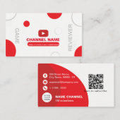 カスタマイズ可能なYouTuber名刺テンプレートベクト 名刺 (正面/裏面)