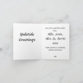 カスタマイズ可能なYuletideクリスマスカード シーズンカード (内部)