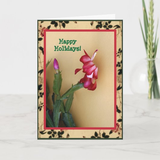 カスタマイズ可能なZagoのサボテンのクリスマスカード シーズンカード (正面)