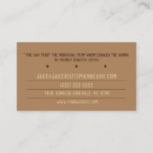 カスタマイズ可能の一面のコーヒー豆 名刺 (裏面)