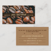 カスタマイズ可能の一面のコーヒー豆 名刺 (正面/裏面)