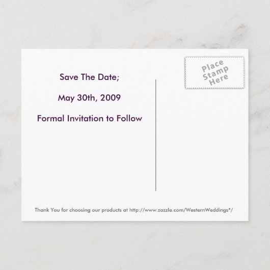 カスタマイズ可能はがき 案内ポストカード (裏面)