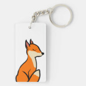 カスタマイズ可能キツネ キーホルダー (裏面)