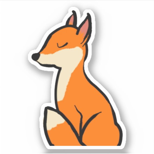 カスタマイズ可能キツネ シール (正面)