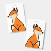 カスタマイズ可能キツネ バッジ (正面＆裏面)