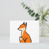 カスタマイズ可能キツネ ポストカード (スタンド正面)