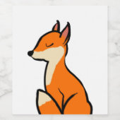 カスタマイズ可能キツネ ワインラベル (シングルラベル)