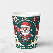 カスタマイズ可能🎅クリスマスピックボール 紙コップ (正面)