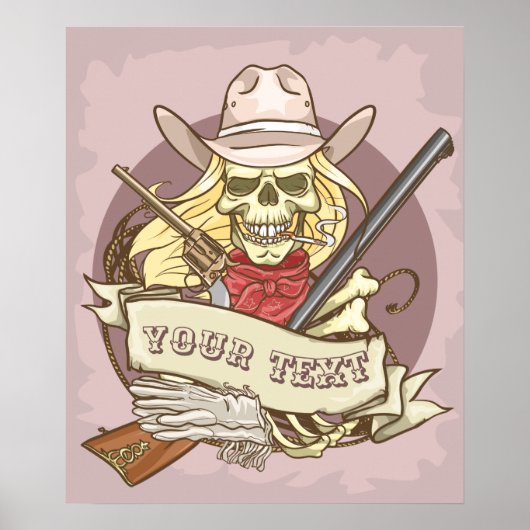 カスタマイズ可能スカル ポスター (正面)